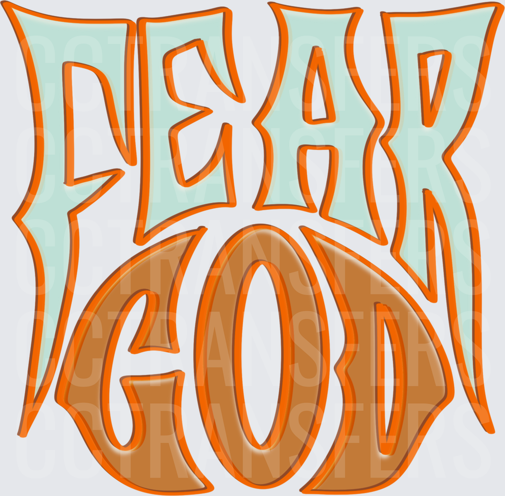 Fear God Bold Retro Groovy Typography (DTF)