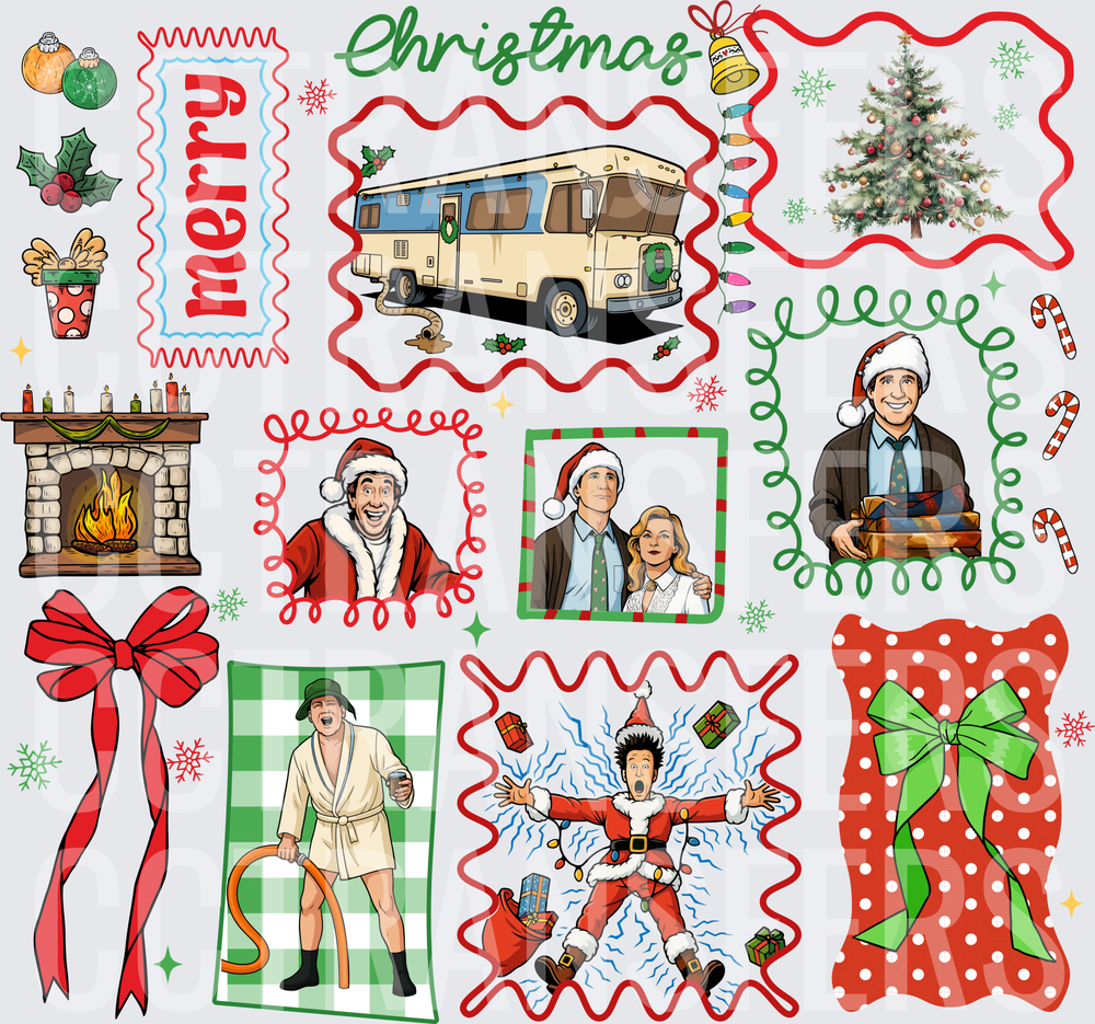 Merry Christmas Holiday Movie Character Sheet (DTF)