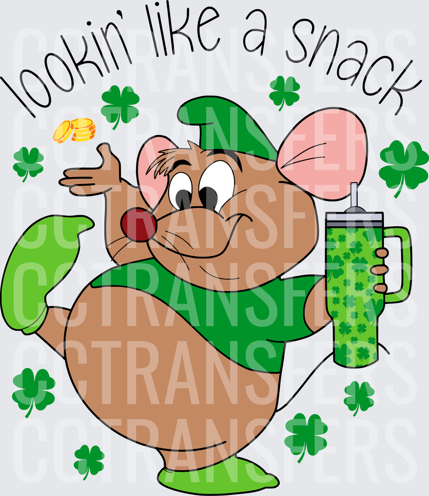 Lookin' Like A Snack St. Patrick's Day Mouse (DTF)
