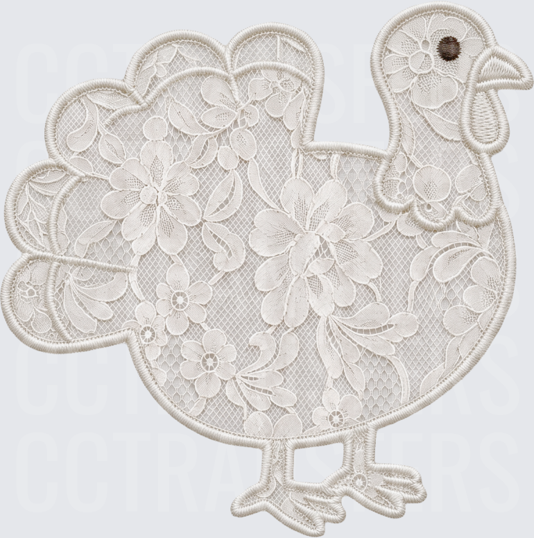 Vintage Lace Floral Turkey Thanksgiving (DTF)