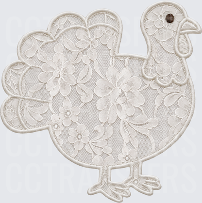 Vintage Lace Floral Turkey Thanksgiving (DTF)