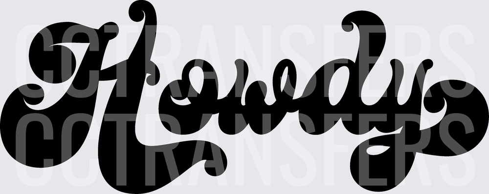 Howdy Retro Groovy Script Lettering (DTF)