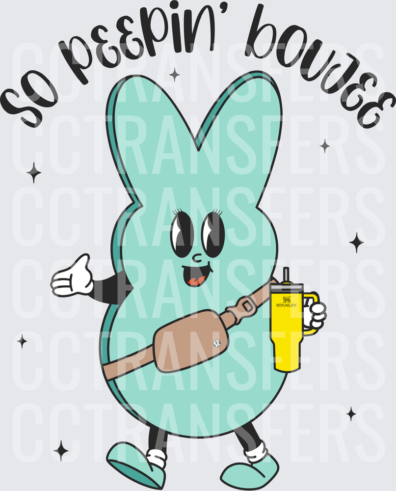 So Peepin' Boujee Easter Bunny Candy Character (DTF)