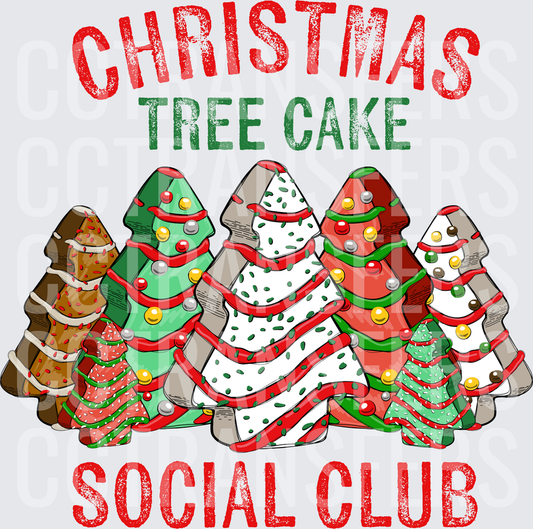Christmas Tree Cake Social Club Holiday Snack Cakes (DTF)