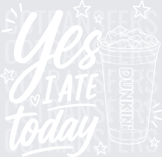 Bold White Graphic Design on Blank Background (DTF)