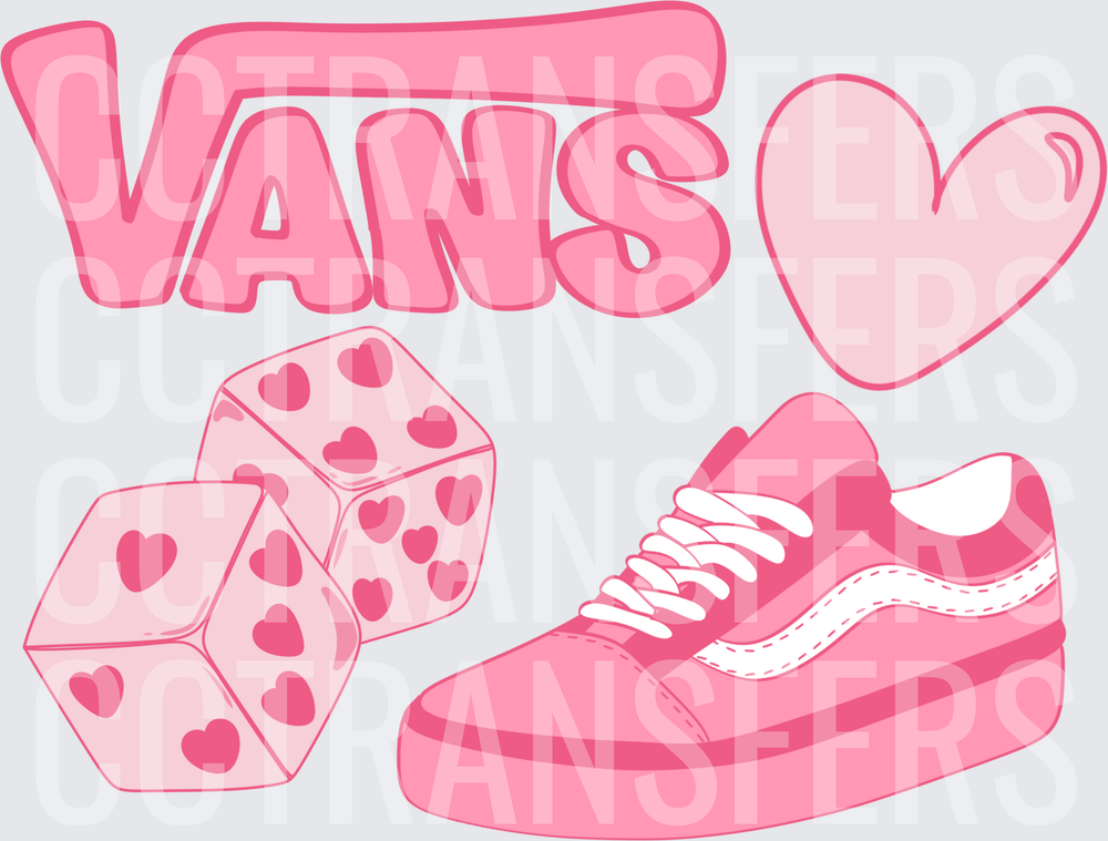 Pink Sneaker Heart Dice Love Bundle (DTF)