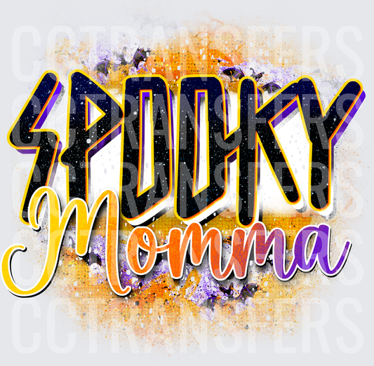 Spooky Momma Bold Halloween Typography Splatter (DTF)