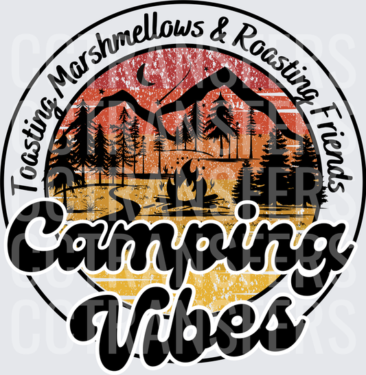 Camping Vibes Toasting Marshmallows Roasting Friends (DTF)