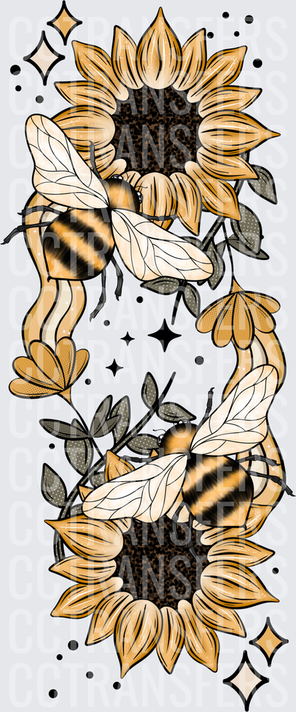 Sunflowers and Bumblebees Sparkle Floral Stack (DTF)