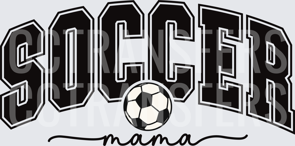 Soccer Mama Bold Varsity Arch with Ball (DTF)