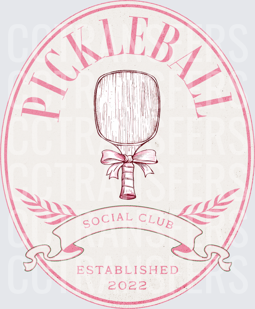 Pickleball Social Club Established 2022 Pink Badge (DTF)