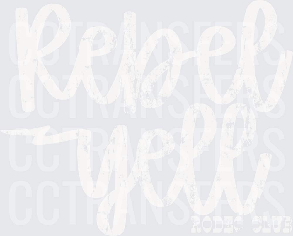 Rebel Yell Rodeo Club Distressed Script Lettering (DTF)