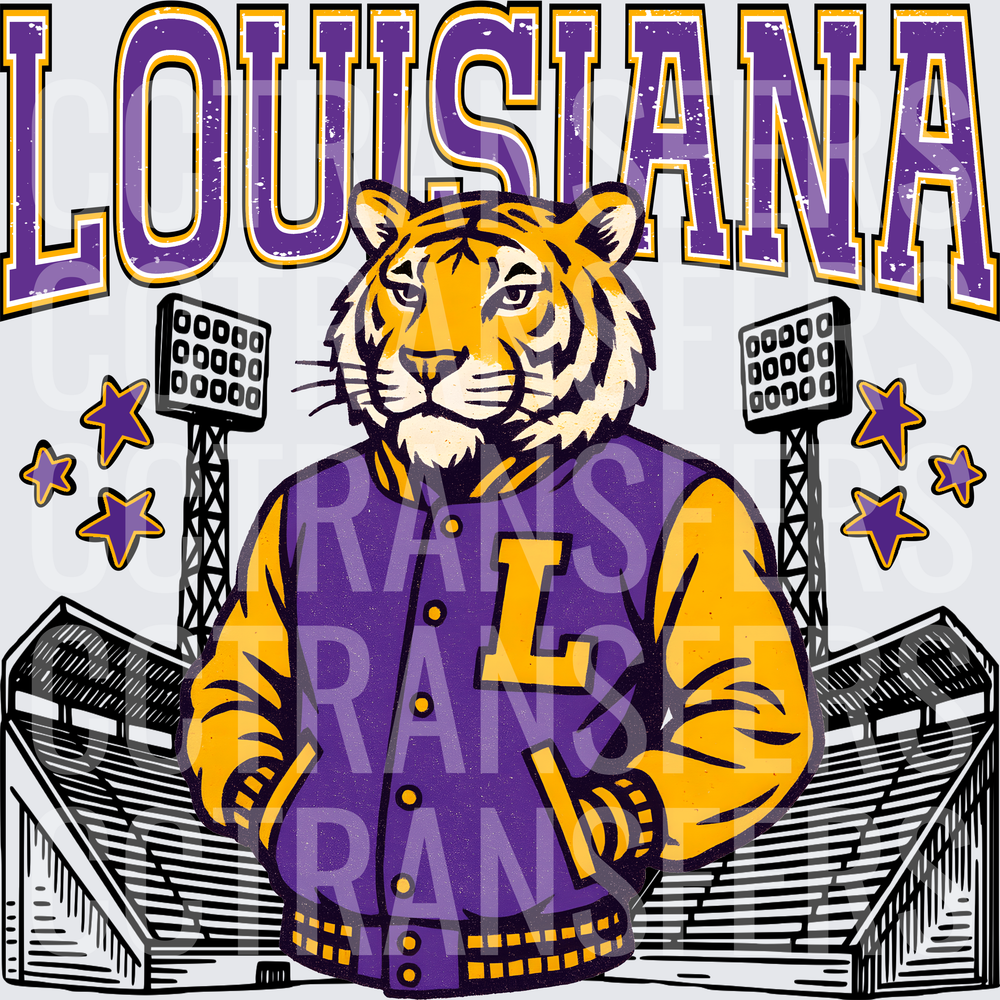 Tiger Varsity Jacket Stadium Stars (DTF)