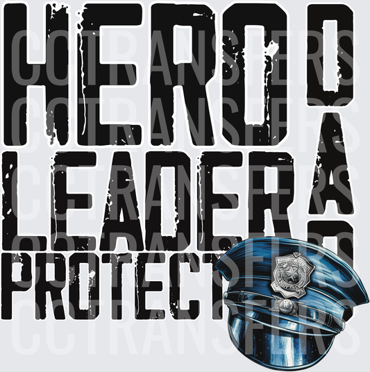 Hero Leader Protector Police Cap Badge Tribute (DTF)