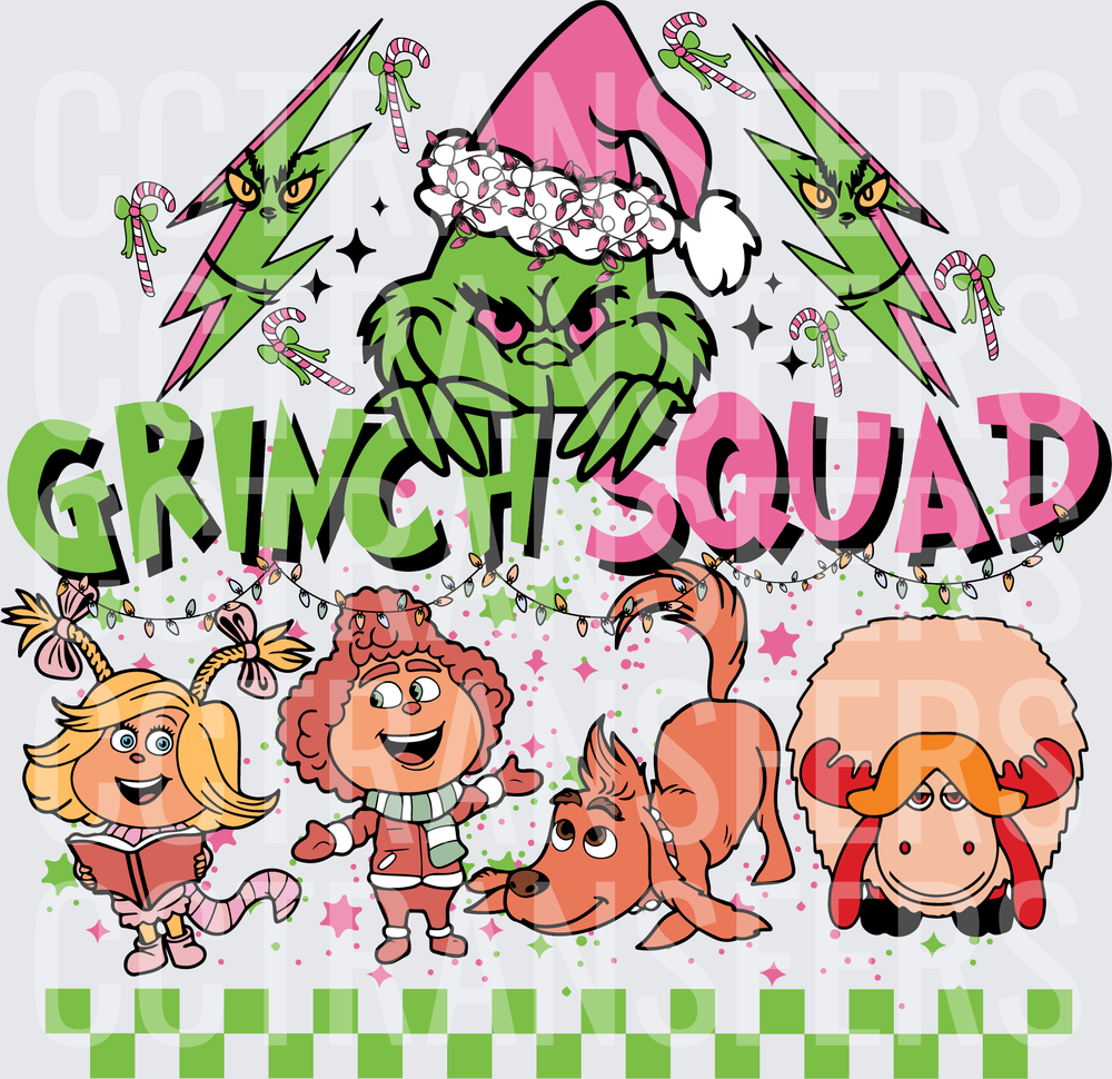 G-Man Squad Christmas Green Creature Holiday Group (DTF)