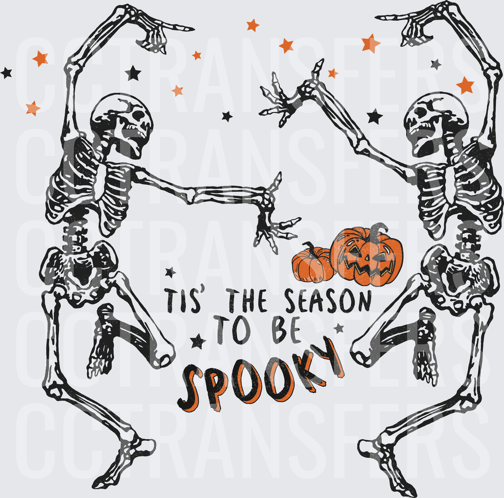 Tis The Season To Be Spooky Dancing Skeletons (DTF)
