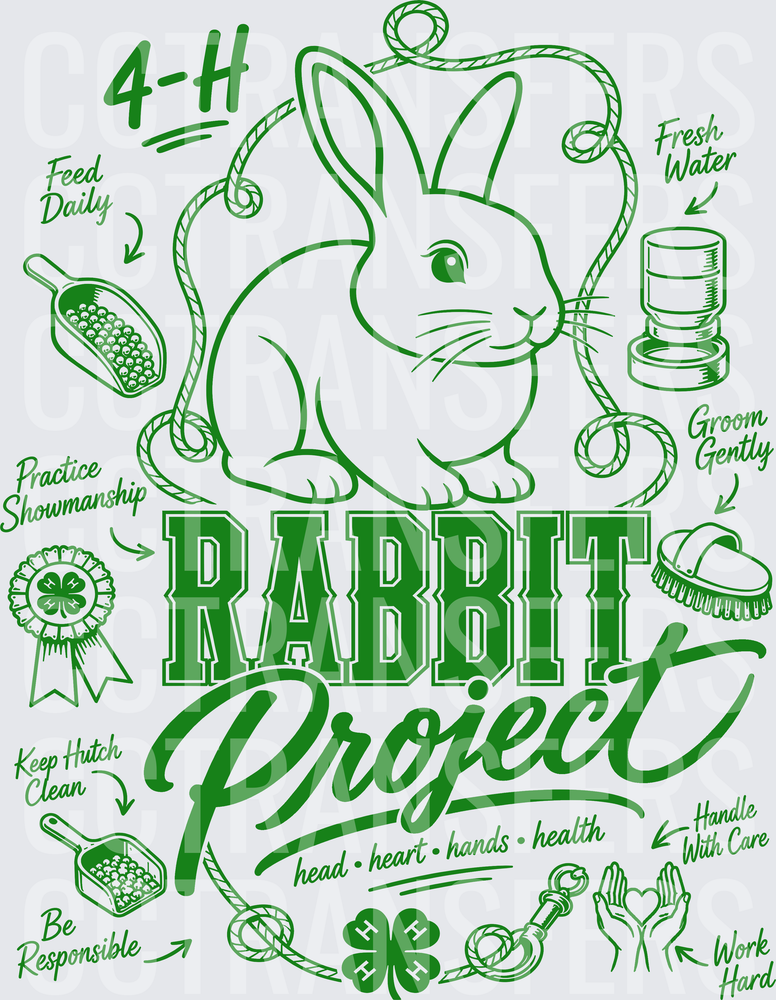 4-H Rabbit Project Head Heart Hands Health (DTF)
