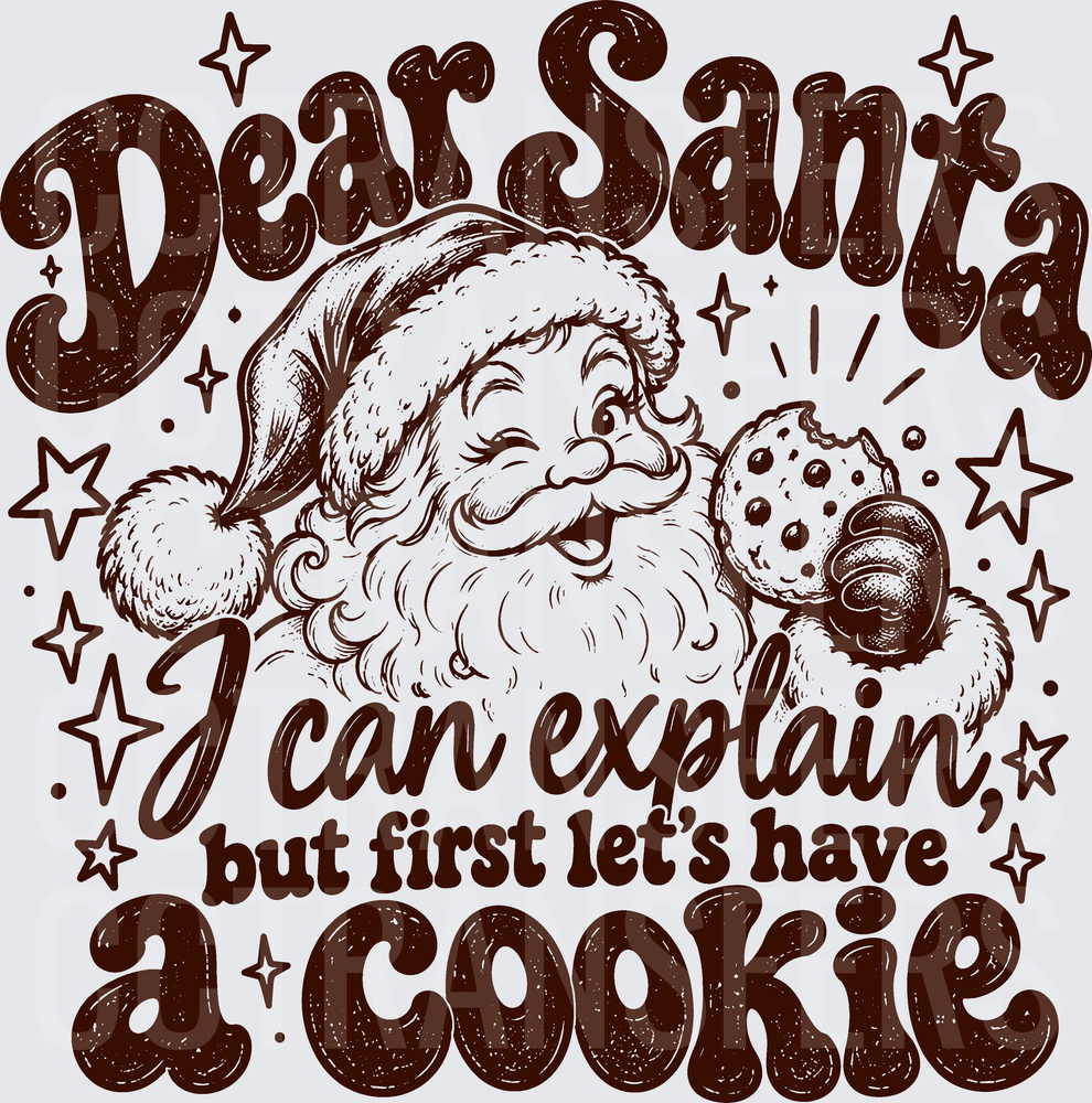 Dear Santa I Can Explain But First Let's Have A Cookie (DTF)