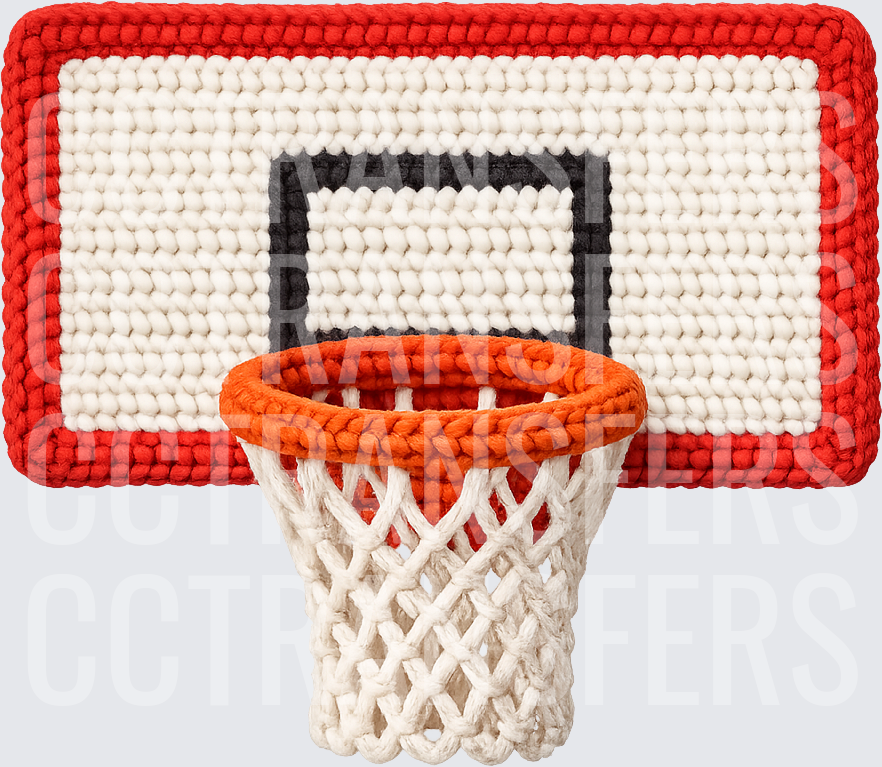 Crochet Knit Basketball Hoop and Backboard (DTF)