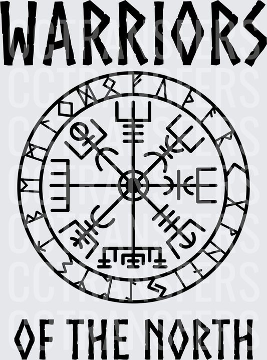Warriors of the North Viking Vegvisir Runic Compass (DTF)
