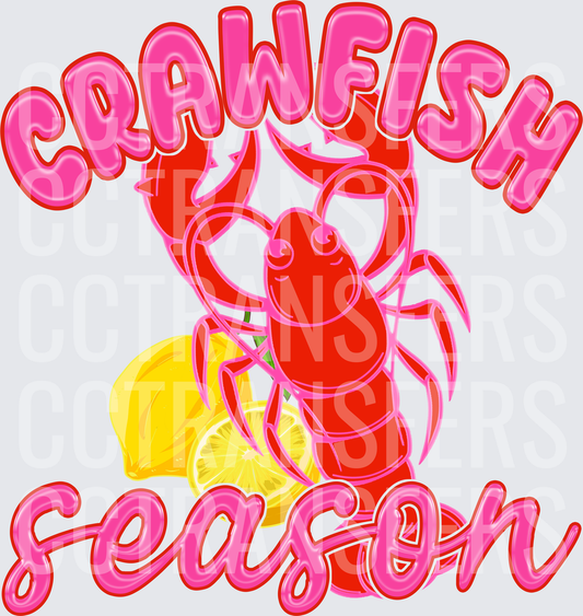 Crawfish Season Red Crawfish With Lemons (DTF)
