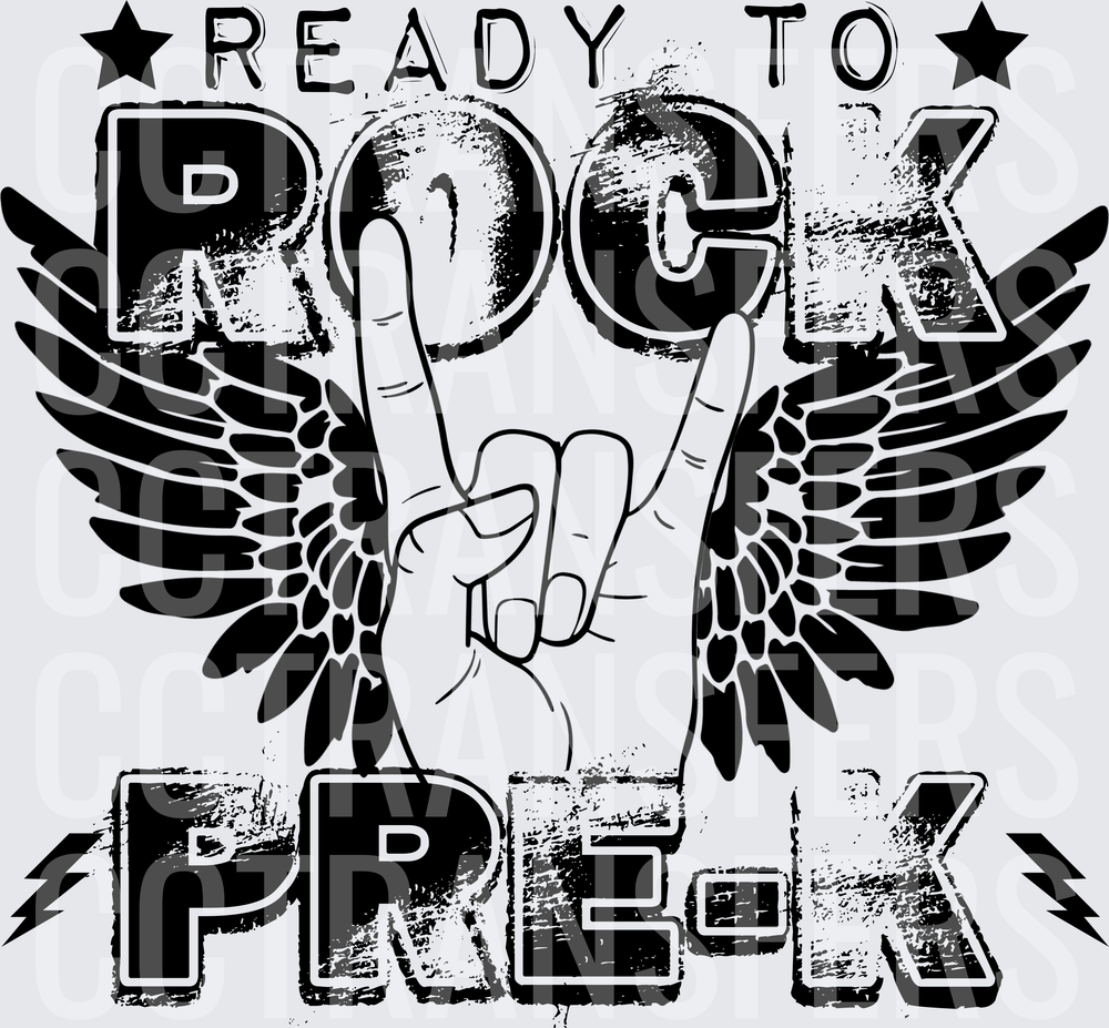 Ready To Rock Pre-K Wings Rock Hand Sign (DTF)