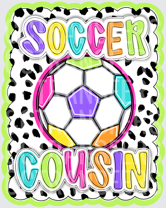Soccer Cousin Colorful Ball Dalmatian Print Design (DTF)