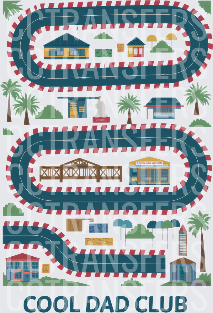Cool Dad Club Race Track Map Town Layout (DTF)