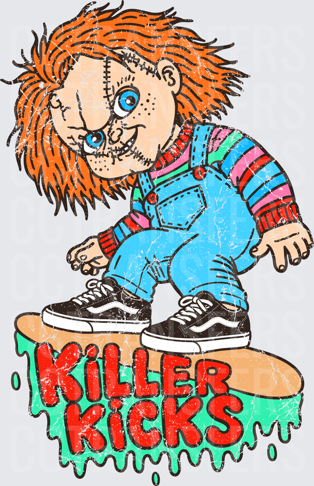 Killer Kicks Scarred Doll Skater Vans Drip (DTF)