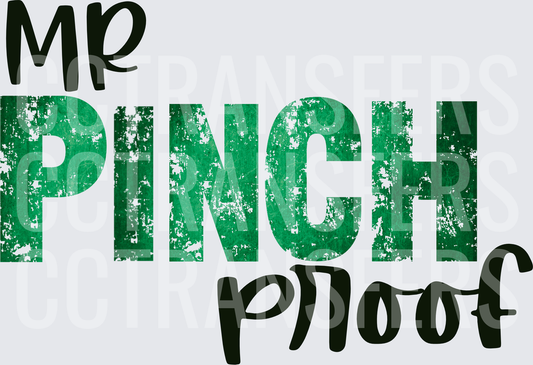 Mr Pinch Proof St Patrick's Day Distressed Green (DTF)