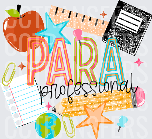 Paraprofessional School Supplies Colorful Classroom Design (DTF)
