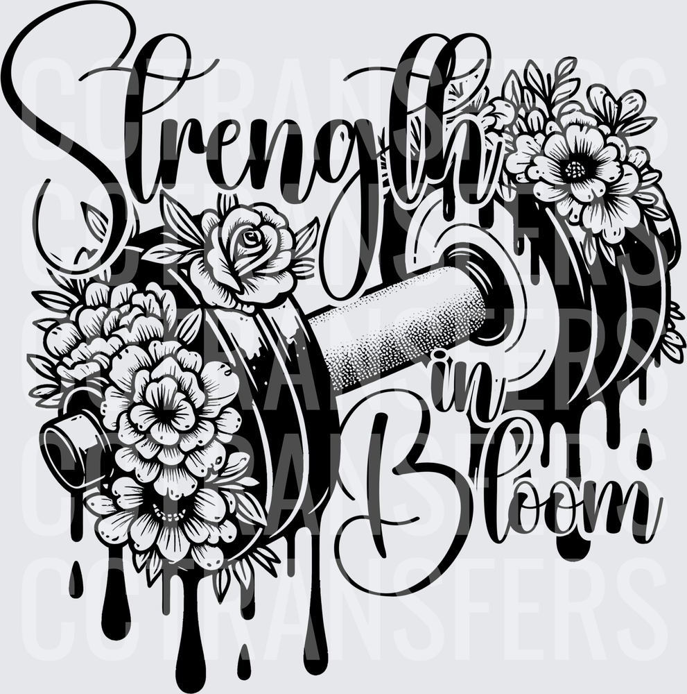 Strength in Bloom Floral Dumbbell Drip (DTF)