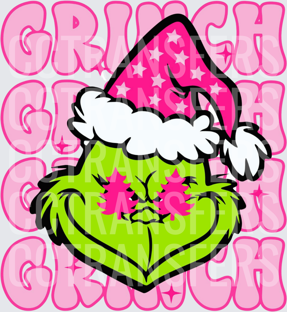 Pink G-Man Christmas Santa Hat Pine Tree Sunglasses (DTF)