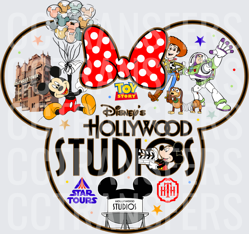 mouse Head Theme Park Icons (DTF)