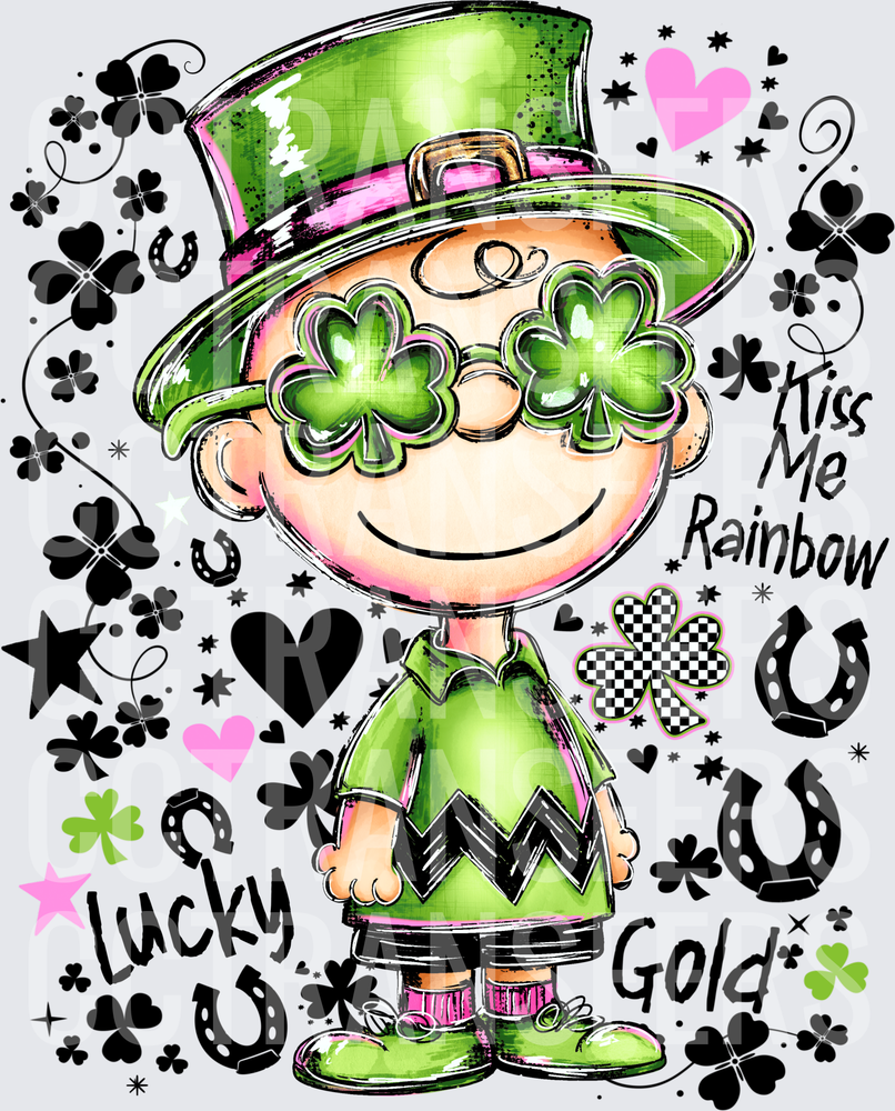 Lucky Gold Kiss Me Rainbow St. Patrick's Day Boy (DTF)