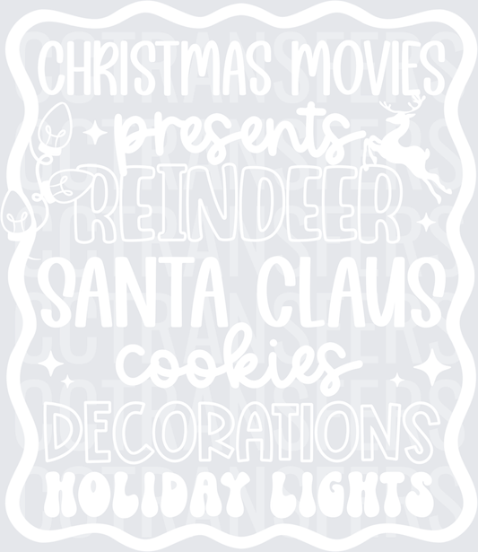 Christmas Movies White Design (DTF)