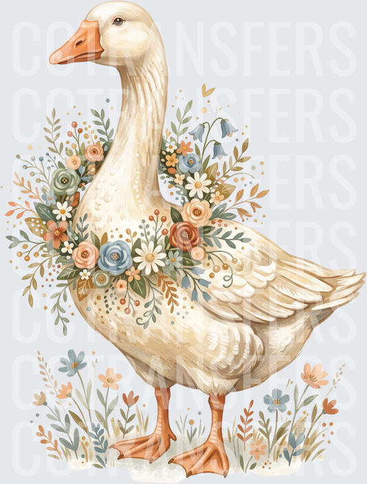 Boho Floral Goose Wildflower Garden (DTF)