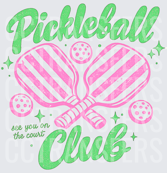 Pickleball Club See You On The Court Crossed Paddles (DTF)