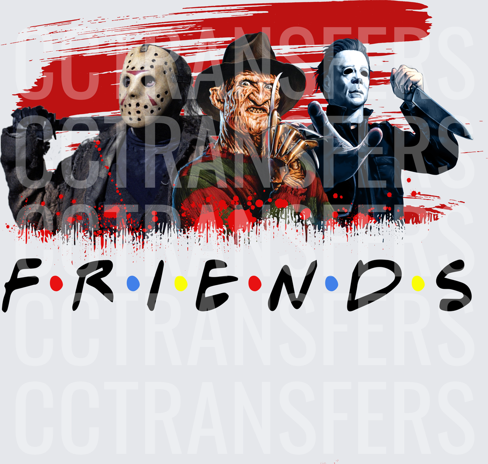 Horror Icons Jason Freddy Michael Friends Parody (DTF)