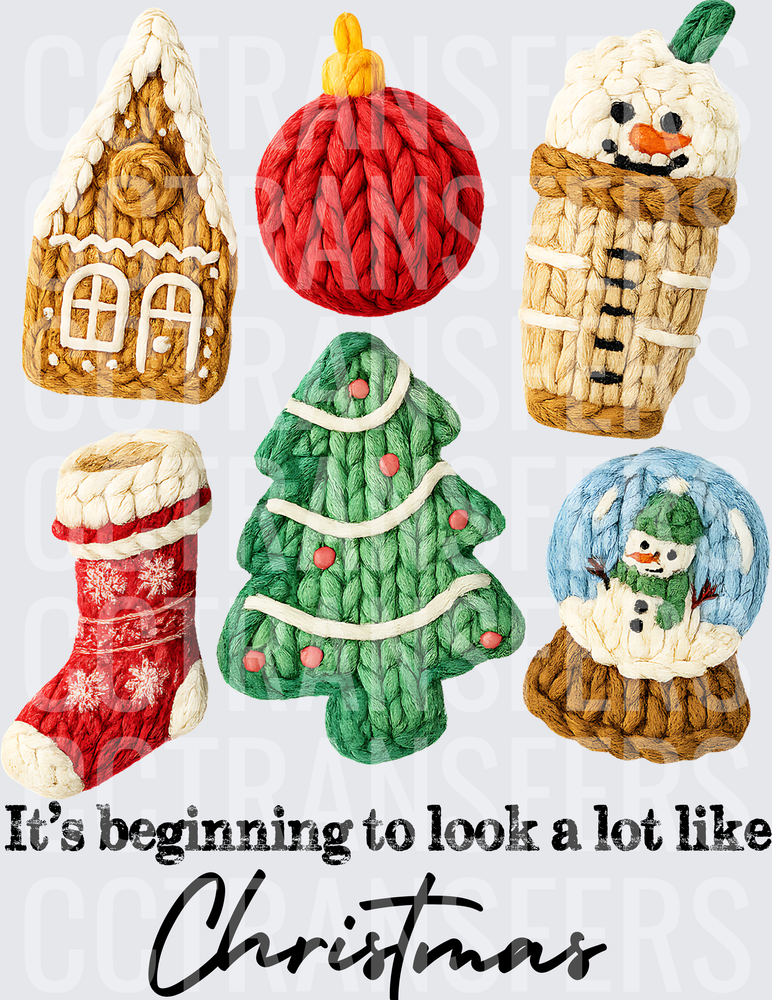 It's Beginning To Look A Lot Like Christmas Knit Icons (DTF)