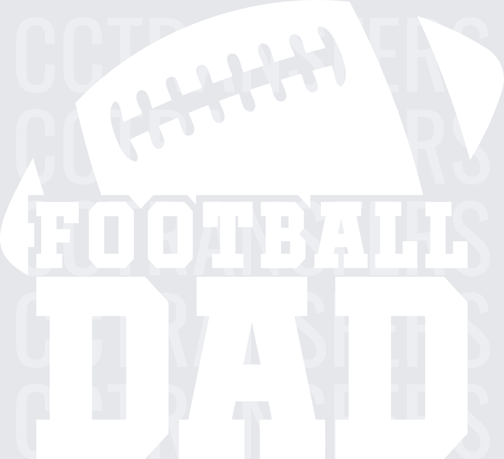 White Dad Football Design (DTF)