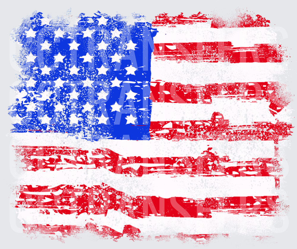 Distressed American Flag Grunge Patriotic Design (DTF)