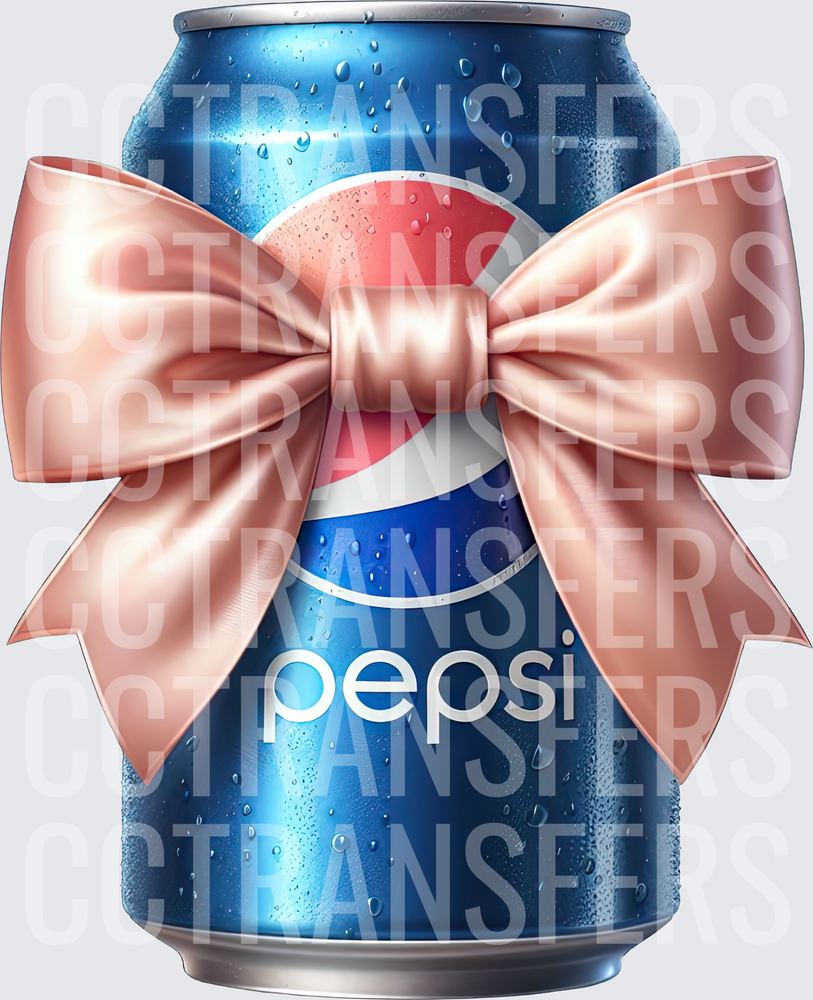 Can with Pink Satin Bow (DTF)