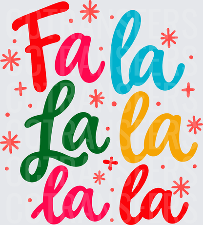 Fa La La La La Colorful Christmas Carol Script (DTF)