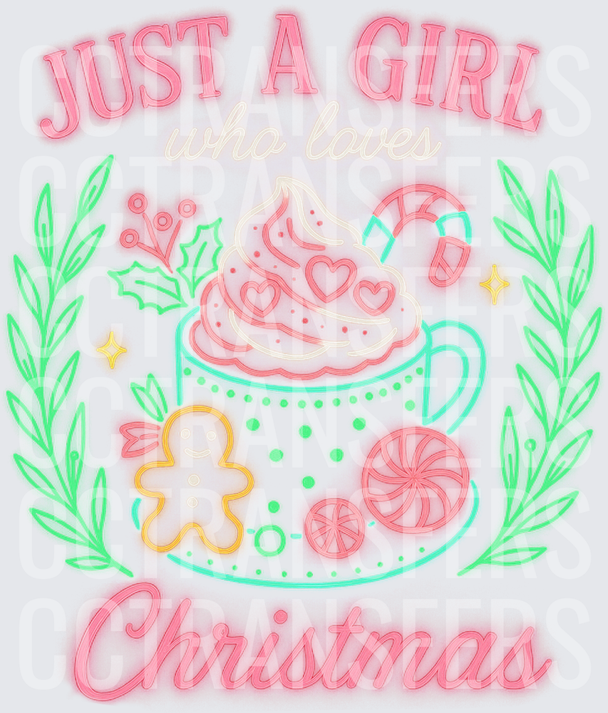 Just A Girl Who Loves Christmas Holiday Mug (DTF)
