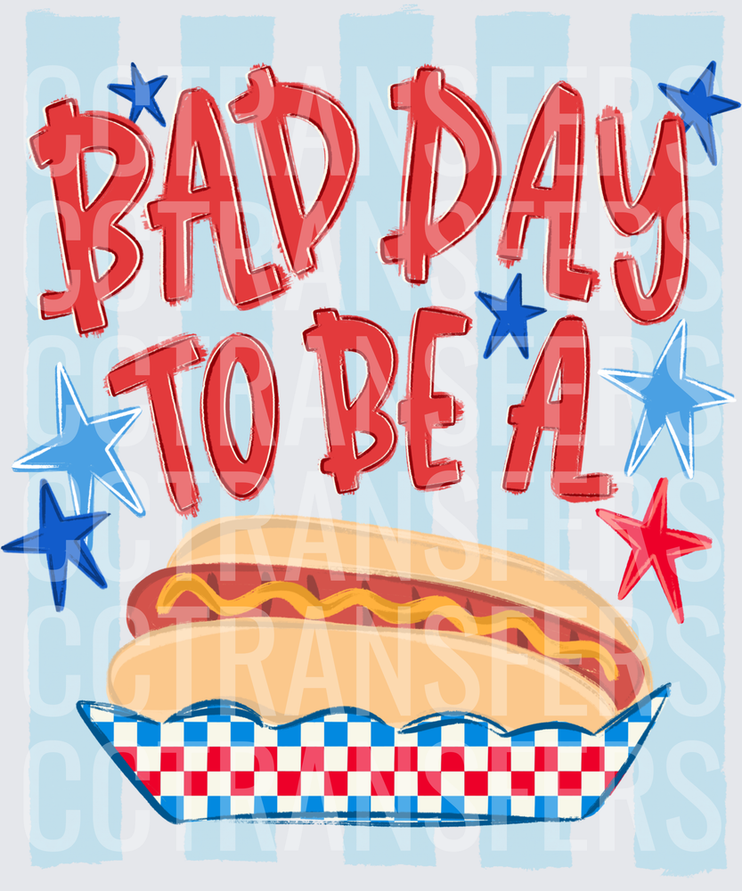 Bad Day To Be A Hot Dog Patriotic Stars (DTF)