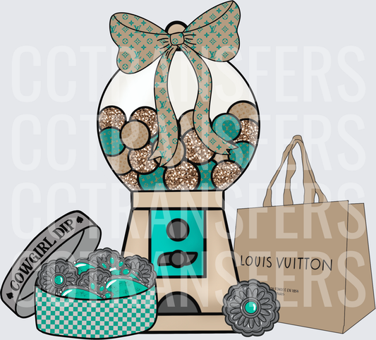 Cowgirl Dip Gumball Machine Luxury Tote Glam (DTF)