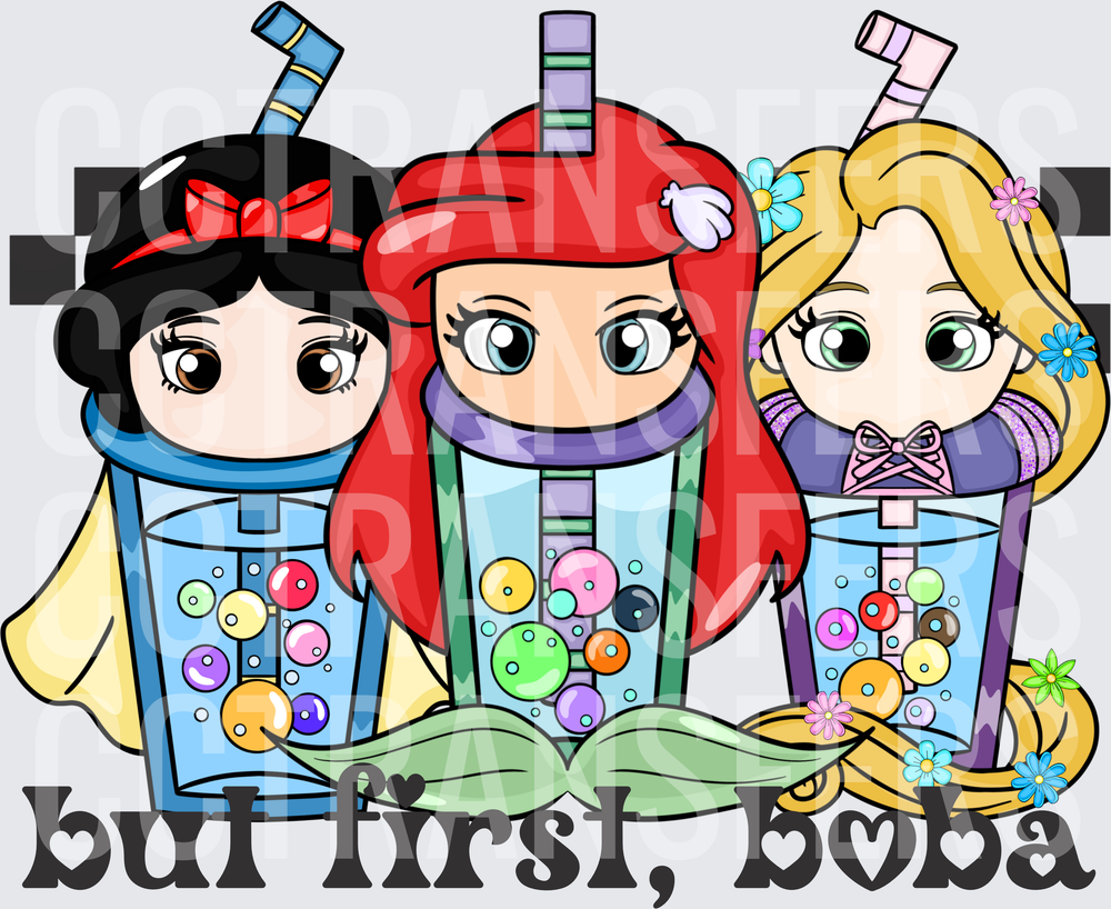 But First Boba Chibi Princess Trio (DTF)