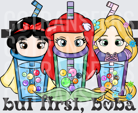 But First Boba Chibi Princess Trio (DTF)