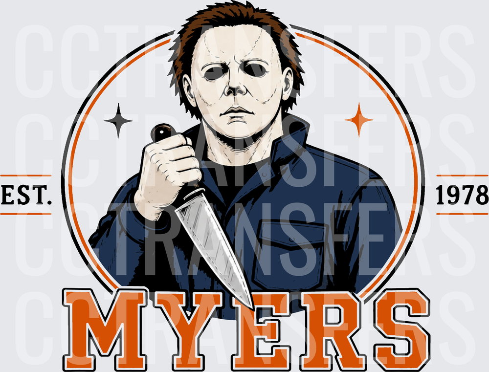 Est. 1978 Masked Killer Collegiate Varsity Logo (DTF)
